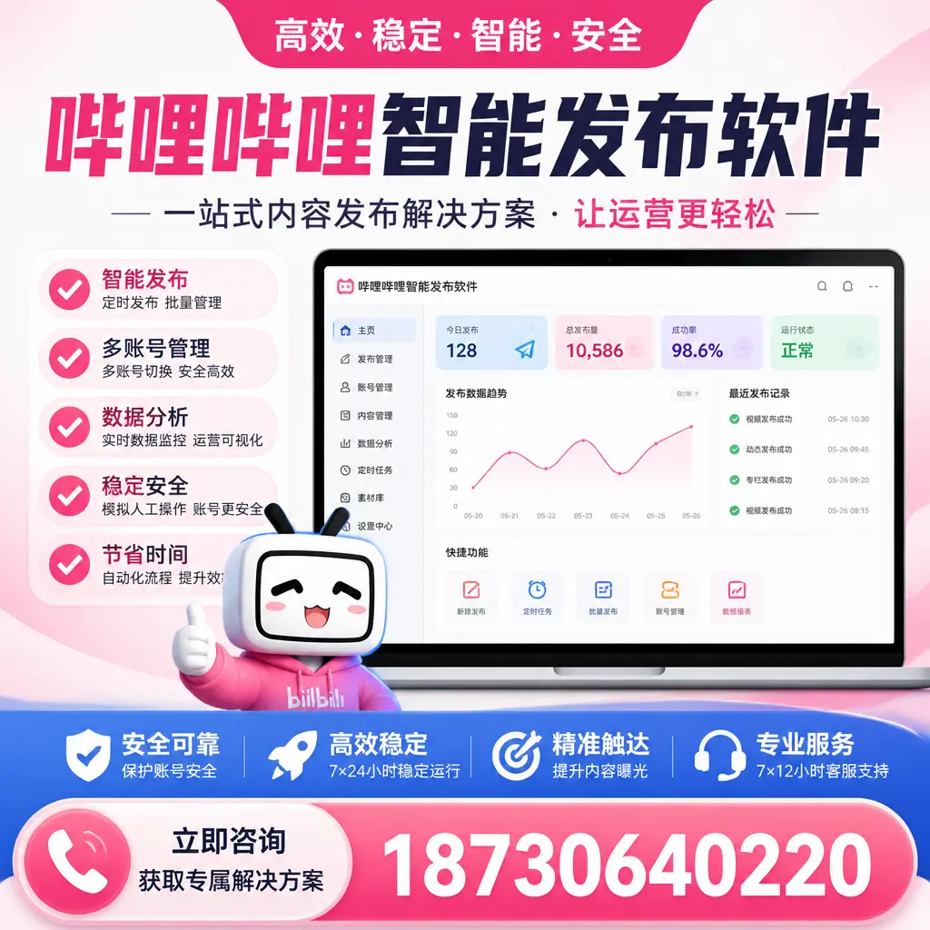 哔哩哔哩智能发布软件选型对比：哪个更适合 哈密 的你？